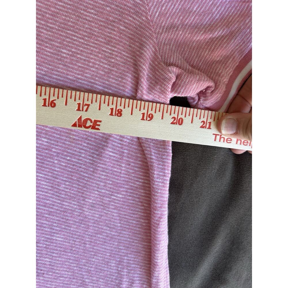vtg penguin Pink Striped golf polo shirt Preppy L retro casual career summer - Picture 6 of 7